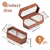 2-Slot Wooden Couple Rings Storage Boxes CON-WH0087-42A-2