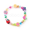Transparent Acrylic Beads Stretch Kids Bracelets BJEW-JB06326-2
