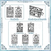 50Pcs 5 Style Zinc Alloy Pendants FIND-DC0001-45-4