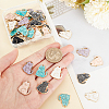 50Pcs 5 Colors Alloy Enamel Pendants ENAM-OC0001-19-3