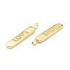 Brass Micro Pave Clear Cubic Zirconia Pendants KK-G416-08G-3