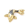 Brass Enamel Pendants KK-B148-12G-02-3