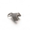 Tarnish Resistant 304 Stainless Steel Folding Crimp Ends X-STAS-E103-09A-2