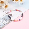 Handmade Polymer Clay Heishi Beaded Stretch Bracelets BJEW-JB06146-05-5