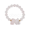Natural Rose Quartz Beaded Rings RJEW-TA00191-03-2