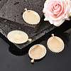 Oval Alloy Rhinestone Big Pendant Cabochon Settings ALRI-T356-01KCG-5
