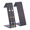 L Shaped Acrylic Slant Back Earring Stud Organizer Display Stands EDIS-WH0031-39-1