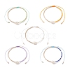5Pcs 5 Colors Natural Pearl & Glass Seed Braided Bead Bracelets Set for Women BJEW-JB08888-1