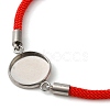Milan Cord & 304 Stainless Steel Bracelets Making MAK-H004-02D-P02-2