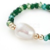 Glass Beads Stretch Rings RJEW-JR00314-3