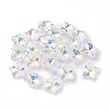 AB Color Plated Transparent Electroplate Glass Charms X-GLAA-H104-A04-2