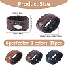 18Pcs 3 Colors Leather Belt Loop Ring DIY-FH0010-92-2