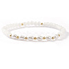 Fashion Natural Freshwater Pearl & Brass & Glass Beaded Stretch Bracelets for Women LS-SF7008-3-1