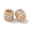 Brass Micro Pave Cubic Zirconia European Beads ZIRC-F141-04LG-1