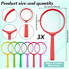48Pcs 8 Colors Plastic Handheld Magnifier for Children DIY-WA0001-02-2