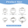 3Pcs 3 Styles 925 Sterling Silver Spring Gate Clasps STER-PH0003-25-4