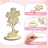 6 Styles DIY Unfinished Wood Flowers Cutout WOOD-CJ0002-30-3