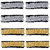 6 Pairs 2 Colors Polycotton Elastic Garter Leg Ring AJEW-GF0008-40-1