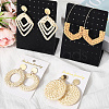 4 Pairs 4 Styles Rattan Dangle Stud Earrings EJEW-SP0001-16B-7