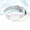 304 Stainless Steel Watch Band Chain Bracelets for Women Men BJEW-P386-09P-M-2
