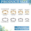 480Pcs 8 Styles 304 Stainless Steel Split Rings STAS-ME0002-62-2