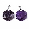 Natural Amethyst Pendants G-T131-27A-2
