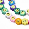 Handmade Polymer Clay Bead Strands CLAY-N006-73K-3