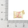 Brass Enamel Charms KK-Q028-17A-G-3