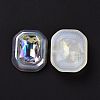 Rainbow Iridescent Plating Acrylic Cabochons X-OACR-E011-07-3