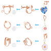 18Pcs 3 Style Brass Clip-on Earring Findings FIND-SC0003-96RG-3