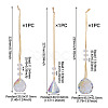 3Pcs 3 Styles Glass Suncatchers for Outdoor Garden Hanging Decoration HJEW-TADJ0001-01-4