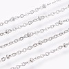 Tarnish Resistant 304 Stainless Steel Cable Chain Anklets AJEW-P069-01P-2