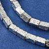 Electroplated Natural Lava Rock Beads Strands G-I360-K02-04-3
