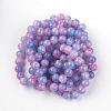 Baking Paint Crackle Glass Bead Strands DGLA-Q023-6mm-YS55-3