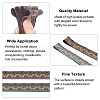 2Rolls 2 Colors Ethnic Style Embroidery Polyester Ribbons OCOR-GA0001-12-3