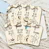 Wood Baby Closet Size Dividers AJEW-WH0352-014-4