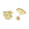 Natural Prehnite Stud Earrings EJEW-K288-01G-04-2