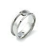 201 Stainless Steel Grooved Finger Ring Settings STAS-TAC0001-10D-P-1
