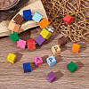 90pcs 3 Style Wood Beads WOOD-PH0009-45-5