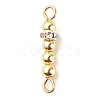 Electroplate Non-magnetic Synthetic Hematite Connector Charms PALLOY-JF01516-6