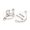 Tibetan Style Alloy Octagon with Church Connector Charms FIND-Z099-16AS-01-2