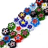 Handmade Millefiori Glass Bead Strands LAMP-N029-017D-08-1