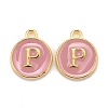 Golden Plated Alloy Enamel Charms ENAM-S118-07P-1