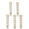 Brass Micro Pave Cubic Zirconia Charms KK-T060-05-I-G-NF-1
