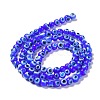 Handmade Evil Eye Lampwork Round Bead Strands LAMP-L055-4mm-15-3