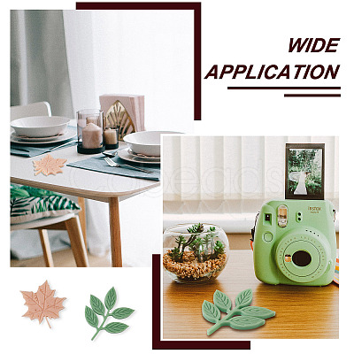 8Pcs 8 Styles Flower & Leaf DIY Cup Mat Silicone Molds DIY-FW0001-25-1