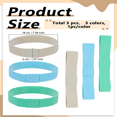 3Pcs 3 Colors Rubber String Hat Band FIND-LP0007-31A-1