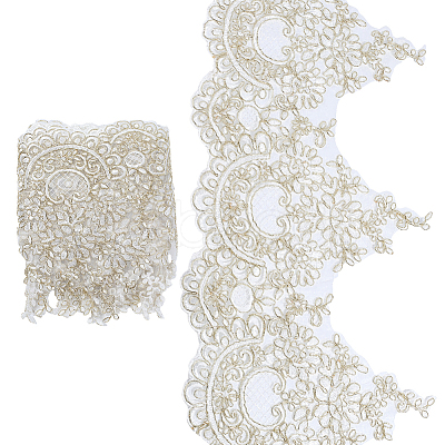 3.3Yards Polyester Lace Triming Ribbons SRIB-GF0001-57B-1