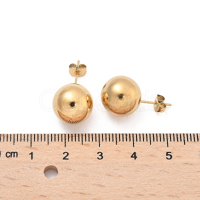 304 Stainless Steel Stud Earrings EJEW-U060-02C-G-1