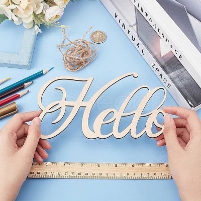 5 Sets 5 Style Wooden Door Signs AJEW-CN0001-50-1